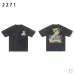 Amiri T-shirts Trendy Snake Pattern Washed Distressed Black #B53736