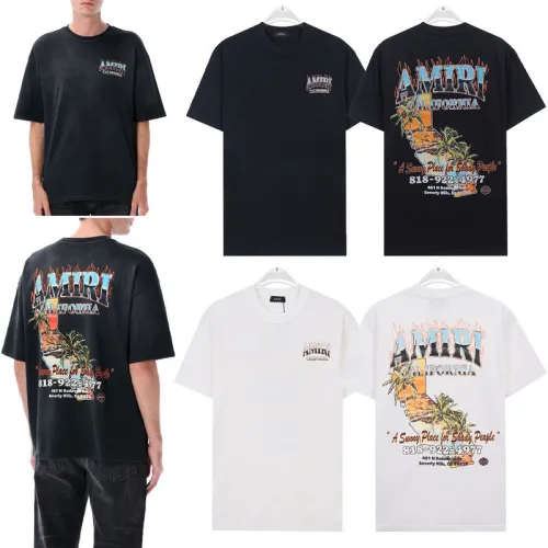 Amiri Uomo T-shirt "amiri sunny place" White/Black #B53381