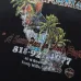 Black AMIRI California Graphic Tee With Retro Palm Tree And Flame Design #B54355