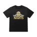 Black AMIRI Nights Graphic Tee With Globe Design For Fashion Enthusiasts #B54354