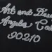 Black Distressed AMIRI Art Design Studio Tee With Los Angeles 90210 Print #B54356