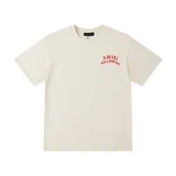 Cream Colored AMIRI Hollywood Printed T Shirt For Trendy Casual Wear Fans #B54353