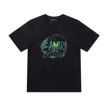 Stylish Black AMIRI Printed T Shirt With Unique Graphic Design For Fashion Lovers  #B54352
