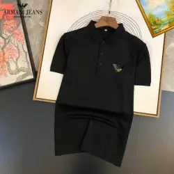 Armani T-Shirts for Armani polo T-shirts for  man Solid Color Black/White #B46549