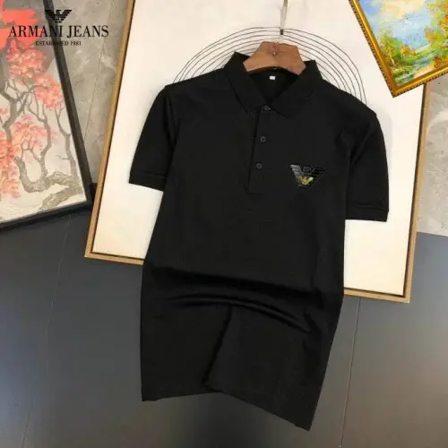 Armani T-Shirts for Armani polo T-shirts for  man Solid Color Black/White #B46549