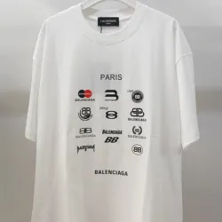 Balenciaga Gucci T-shirts for Men  BALENCIAGA Logo Print Pink/White/Grey #B54043