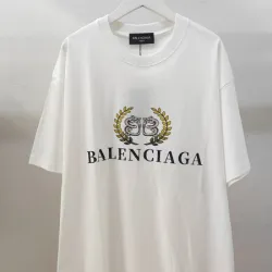 Balenciaga Gucci T-shirts for Men  BALENCIAGA Logo Print White #B54044