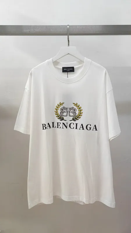 Balenciaga Gucci T-shirts for Men  BALENCIAGA Logo Print White #B54044