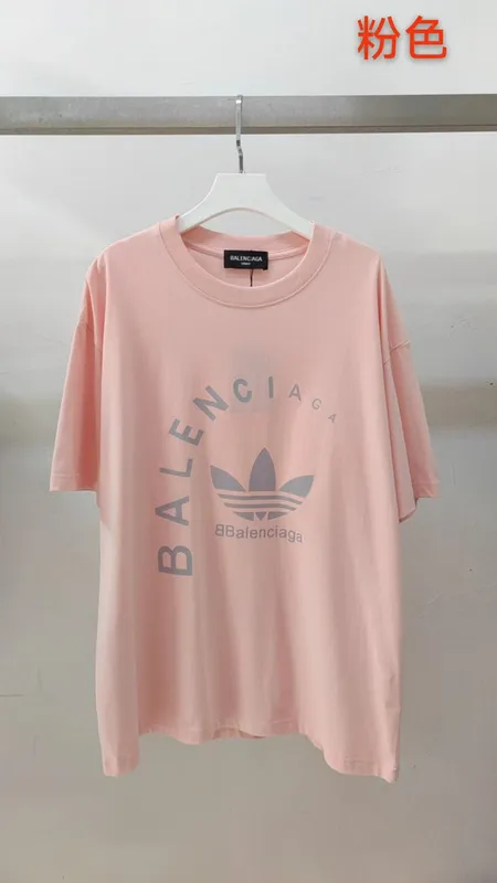 Balenciaga T-shirts for Men BALENCIAGA × adidas T-shirt Logo Print Cotton 4 colors #B54035