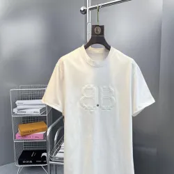 Balenciaga T-shirts for Men Balenciaga Mud dyed Bitcoin short sleeve Black/White #B53391