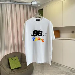 Balenciaga T-shirts for Men Black/White/Red #B53454
