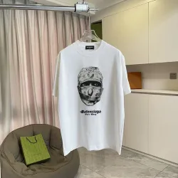 Balenciaga T-shirts for Men Black/White/Red #B53455