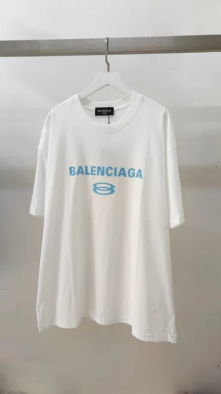 Balenciaga T-shirts for Men Icon print cotton Black/White #B54031