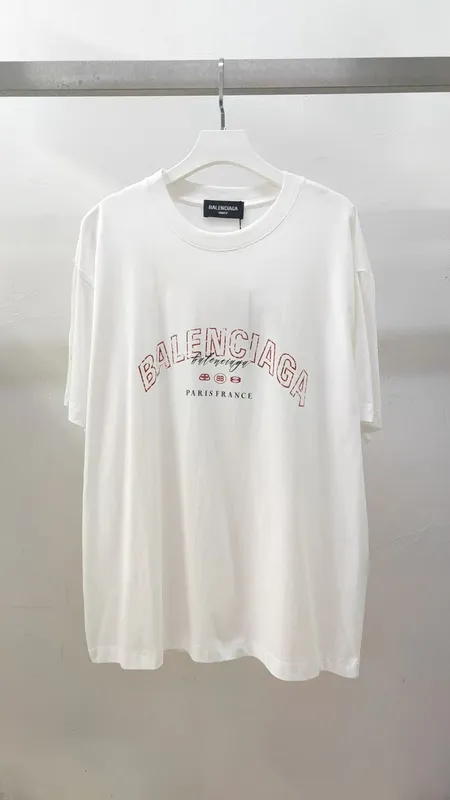 Balenciaga T-shirts for Men  Pure Cotton Graphic 2 colors #B54040