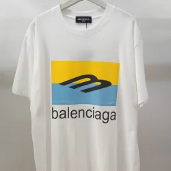 Balenciaga T-shirts for Men  Pure Cotton Graphic White #B54041