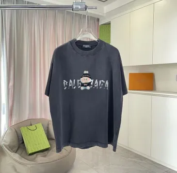 Vintage Washed Balenciaga T - Shirt With Cute Character And Brand Logo Print #B54360