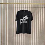 Balmain Paris Black/White T Shirt Featuring Stranger Things Logo and Bold Collaborative Graphic Design for Streetwear Fans #B54210