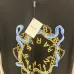 Balmain Paris White/Black T Shirt with Gold Chain and Blue Ribbon Circular Graphic Design for Men #B54208