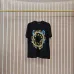 Balmain Paris White/Black T Shirt with Gold Chain and Blue Ribbon Circular Graphic Design for Men #B54208