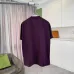 Burberry Black/Green/Purple/White T Shirt with Classic Check Pattern Teddy Bear Graphic Design for Casual Streetwear Style #B54211