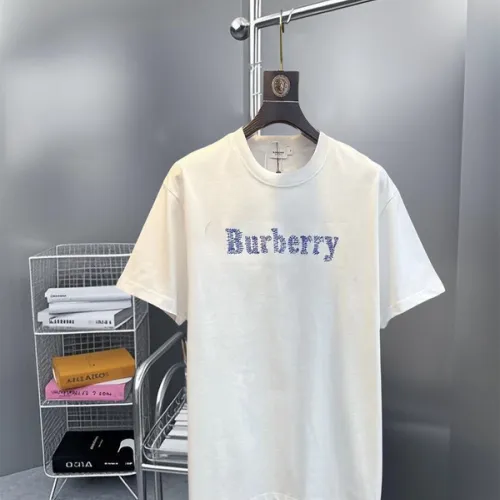 Burberry T-Shirts for MEN Burberry Logo Printed Crewneck T-Shirt Black/White #B53392