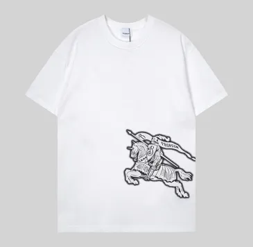 Burberry T-Shirts for MEN Knight Stamp Cotton T-shirt in Flax - Men Black/White/Brown #B53785