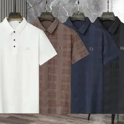 Burberry T-Shirts polo for MEN Plaid Buttons #B46554