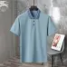 Burberry T-Shirts polo for MEN Solid Color Black/White/Light Blue #B46552