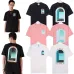 Casablanca L'Arc Colore Printed Cotton T-shirt Pink/Black/White Casablanca #B53385