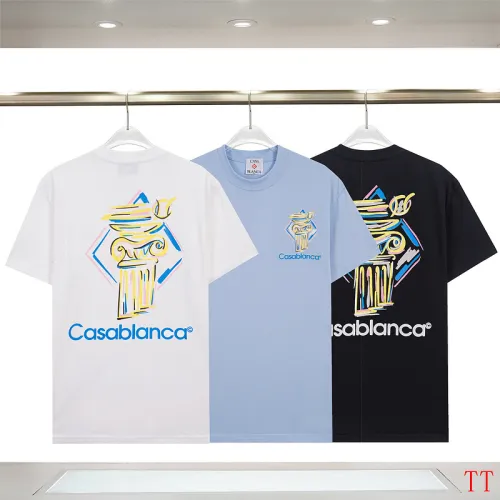 Casablanca T-Shirts 260g Black/White/Blue #B52998