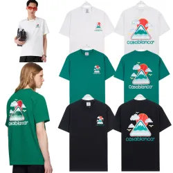 Casablanca T-Shirts Casablanca – Wavy Mountain T-shirt  Black/White/Green #B53383