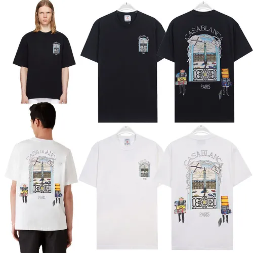 Casablanca graphic-print Cotton T-shirt Black/White Casablanca #B53387