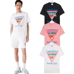 Casablanca graphic-print Cotton T-shirt  Pink/Black/White Casablanca #B53386