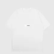 Ch**el T-Shirts Solid Color Crew Neck Black/White #B46461