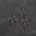 Chrome Hearts Denim Wash Tee Rhinestone Cross Cluster & Brand Heritage #B54166