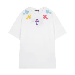 Chrome Hearts T-shirt for MEN Black/White #B51096
