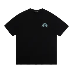 Chrome Hearts T-shirt for MEN Black/White #B52247