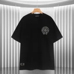 Chrome Hearts T-shirt for MEN Black/White #B53461