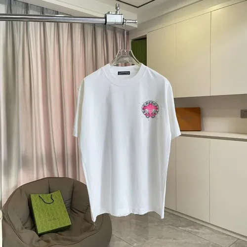 Chrome Hearts T-shirt for MEN Pink Logo Gothic Inspired Back Design Black/White/Red #B54164
