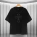 Chrome Hearts T-shirt for MEN Rhinestone Cross & Necklace Inspired Design Black/White #B54169