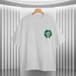 Chrome Hearts White T-shirt Green Jungle Themed Logo Art Nature Inspired Luxury Black/White #B54168
