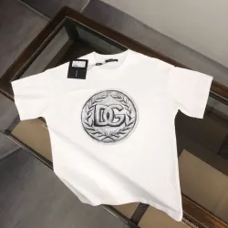 D&G T-Shirts for MEN Dolce & Gabbana Logo Embroidery T-Shirt Black/White  #B53879