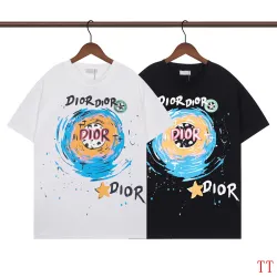 Dior T-shirts for men 270g Black/White #B53058