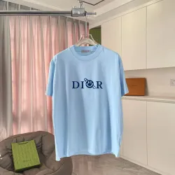 Dior T-shirts for men Black/Blue/Grey #B51345