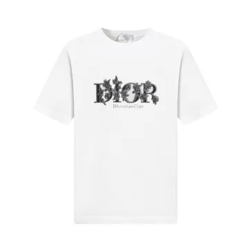 Dior T-shirts for men Black/White #B50775