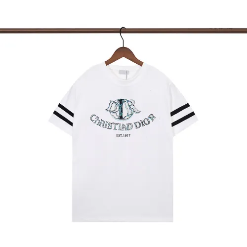 Dior T-shirts for men Christian Dior EST1917 Black/White #B53875