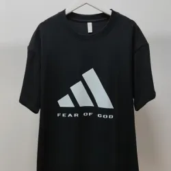 Adidas x Fear Of God T Shirt Iconic Logo Trendy Streetwear Fashion Piece Black/Pink/Khaki/Brown #B54315