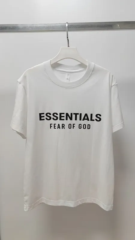 FEAR OF GOD ESSENTIALS T Shirt Classic Design Trendy Streetwear Fashion Black/White/Pink/Light Khaki #B54314