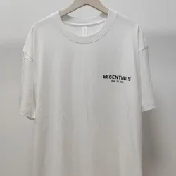 FEAR OF GOD ESSENTIALS T - Shirt with Side Logo Minimalist Streetwear Style  #B54316