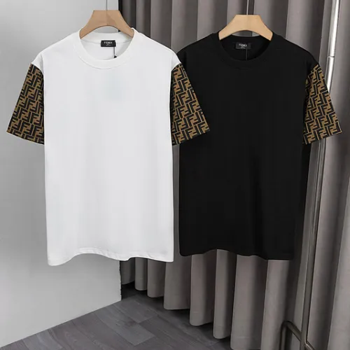 Fendi T-shirts for men 260g Black/White #B53063